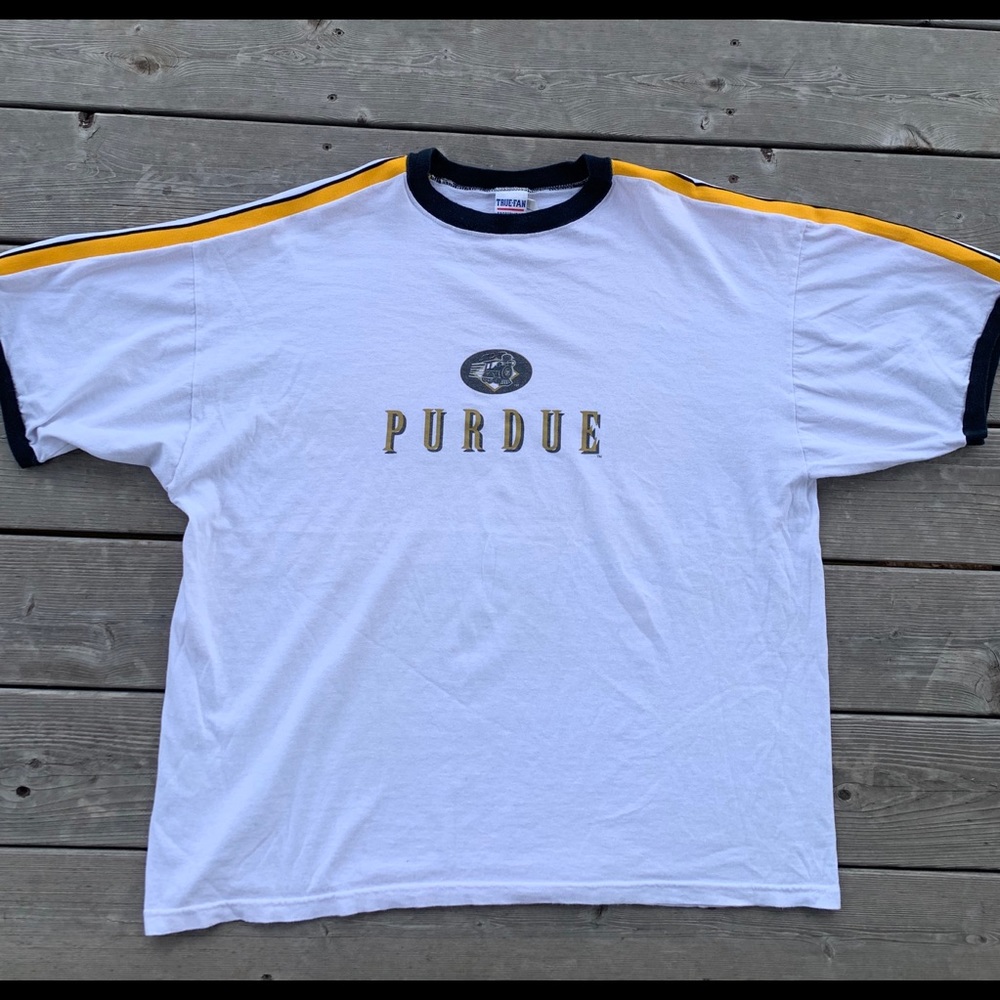 Vintage Purdue Boilermakers Striped T-shirt